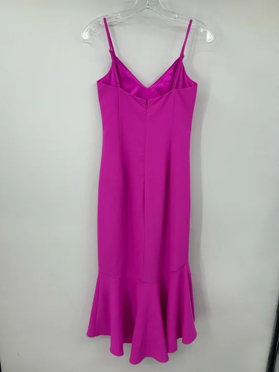 Bardot Lisandra Midi Dress Adjustable Straps High Low Hem Pink Shock Size XS - Picture 4 of 11